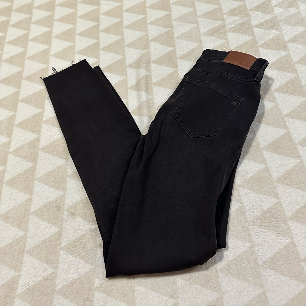 madewell taller 9” high rise skinny jeans Black Sea stretch 27 tall - Picture 4 of 8